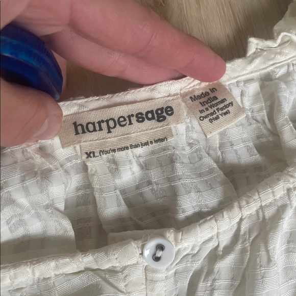 White Ruffled Women's Top - Picture 2 of 4